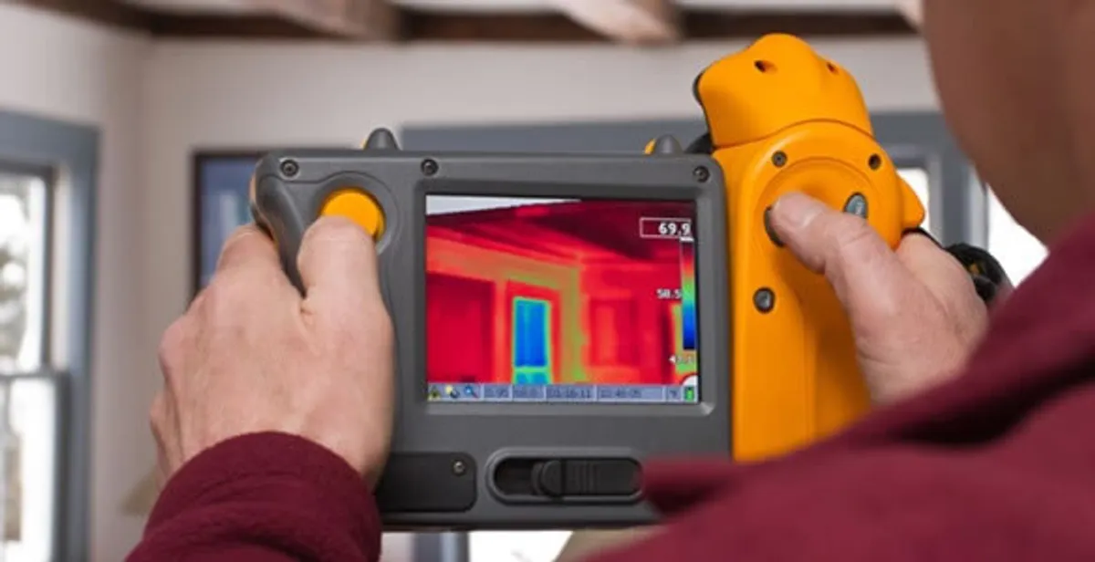 home energy audit service capturing thermal readings to analyze insulation and electrical efficiency in Modesto, CA