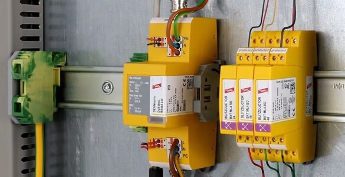 lightning surge protection system with surge suppressors installed by electrical service professionals in Modesto, CA