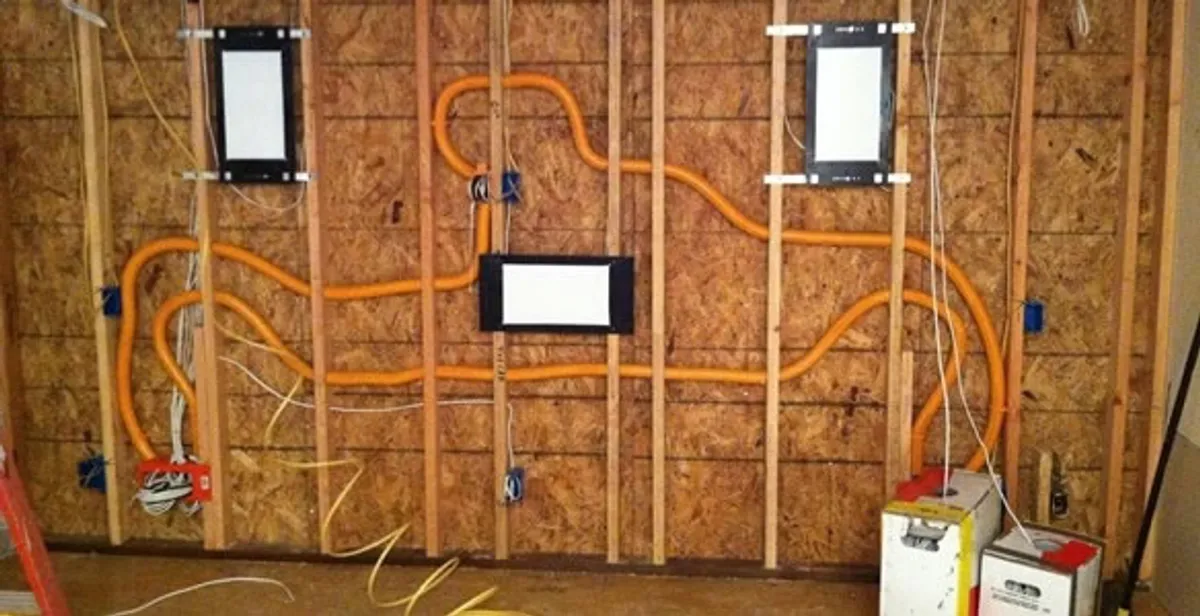 new construction wiring project displaying complete electrical system layout installed by professionals in Modesto, CA